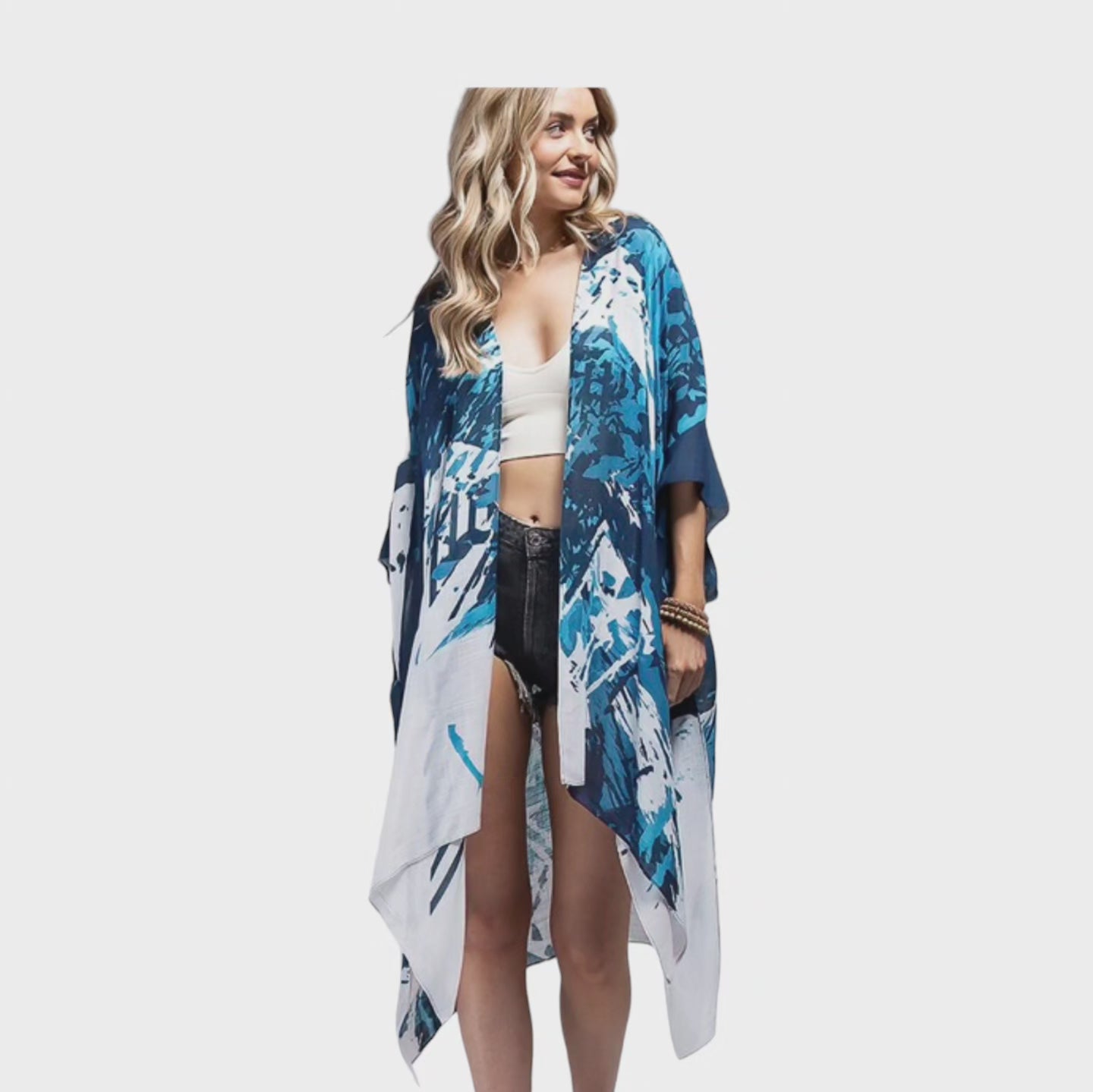 Blue Tones Lightweight Kimono