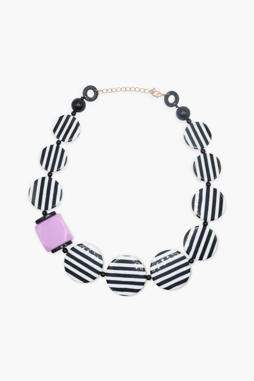 Striped Acrylic Necklace