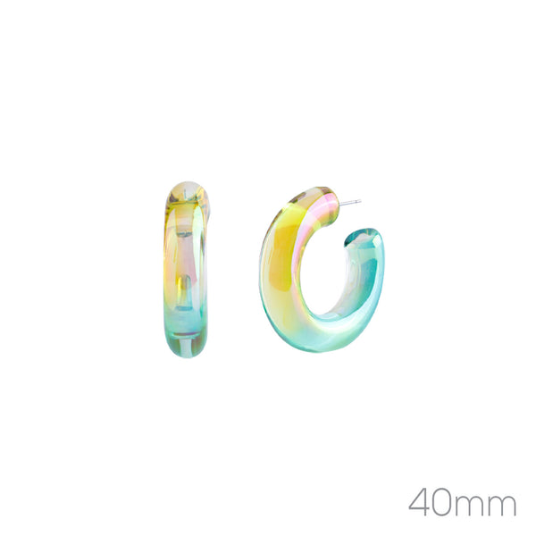 Clear Color Hoop Earrings