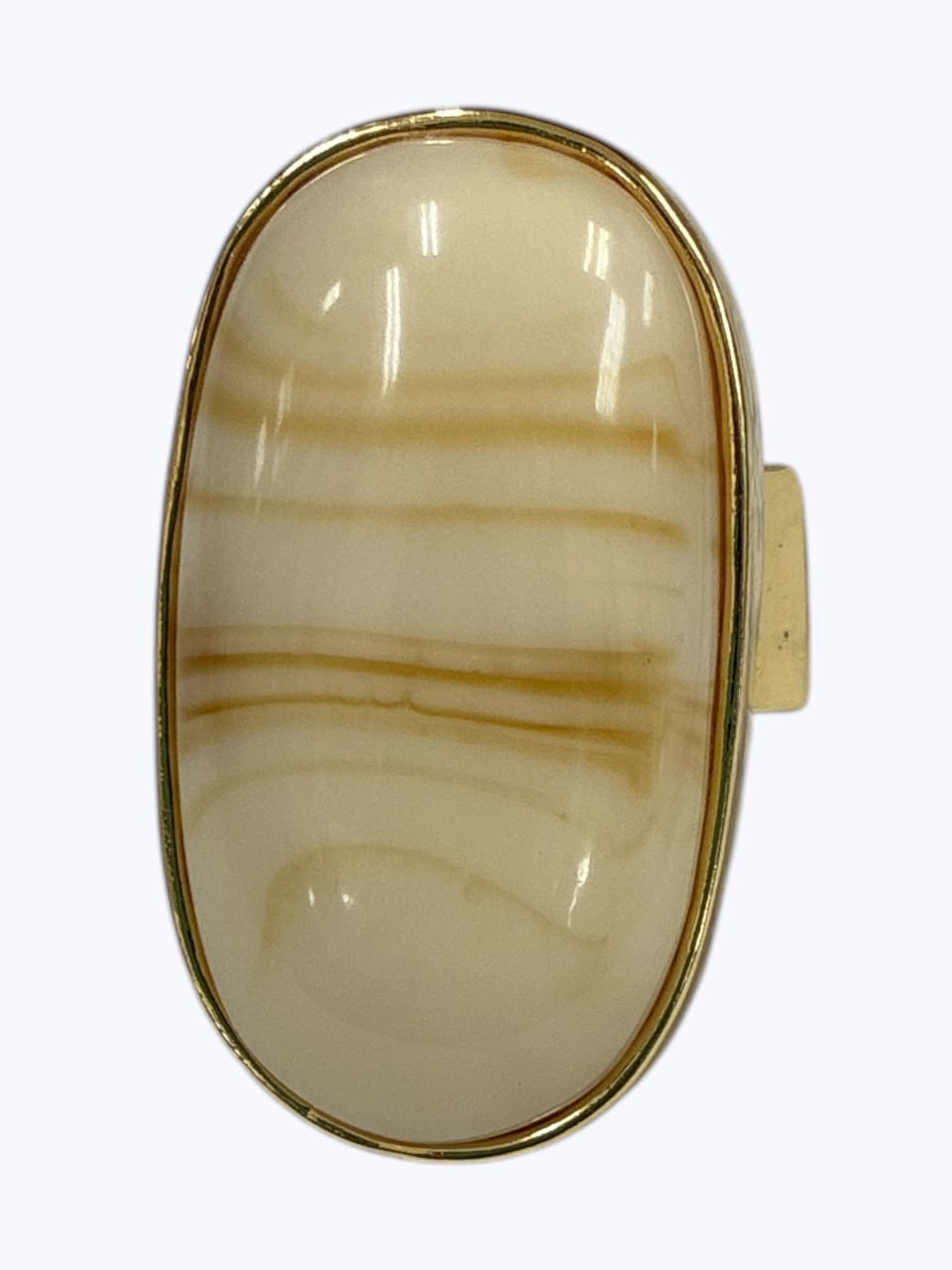 Modern Resin Oval Accent  Ring