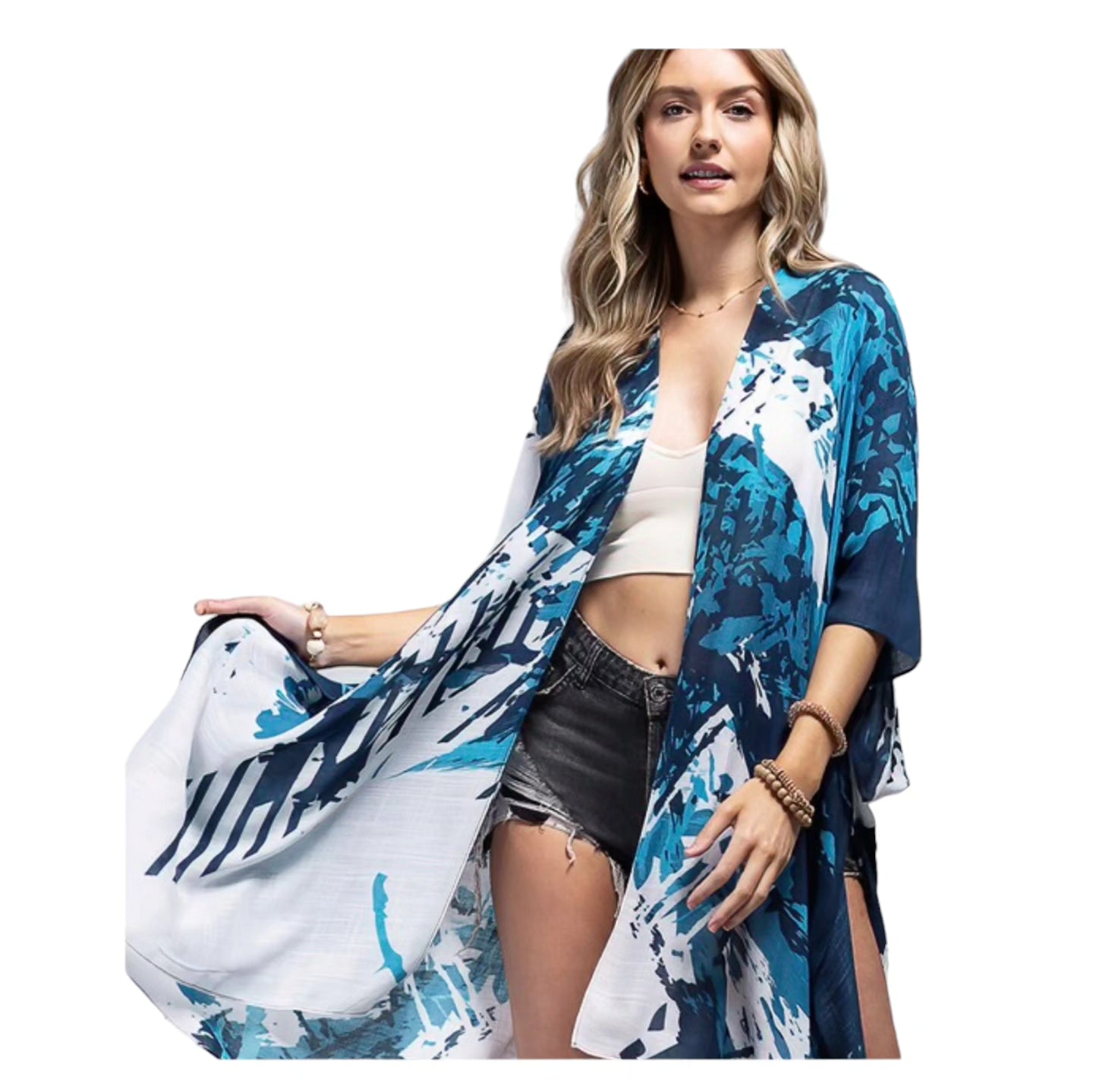 Blue Tones Lightweight Kimono