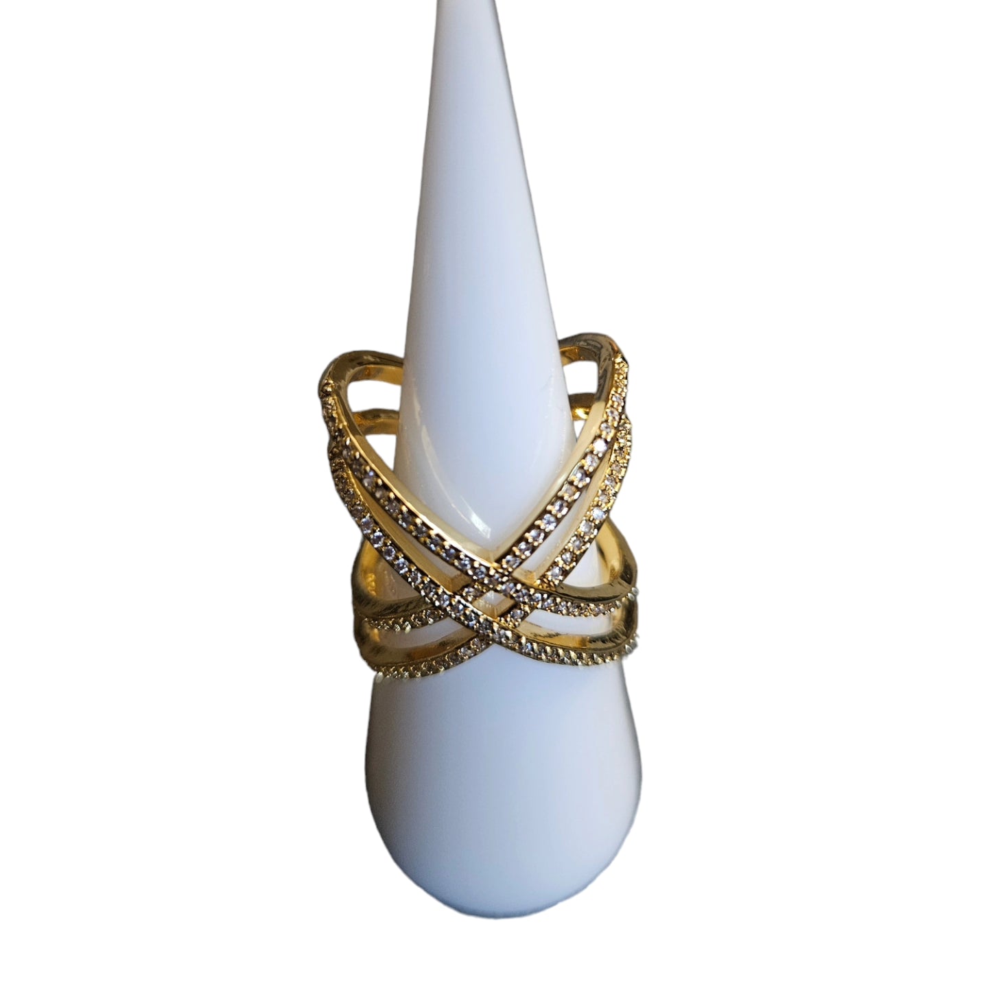 Criss Cross Fashion Diamond Ring