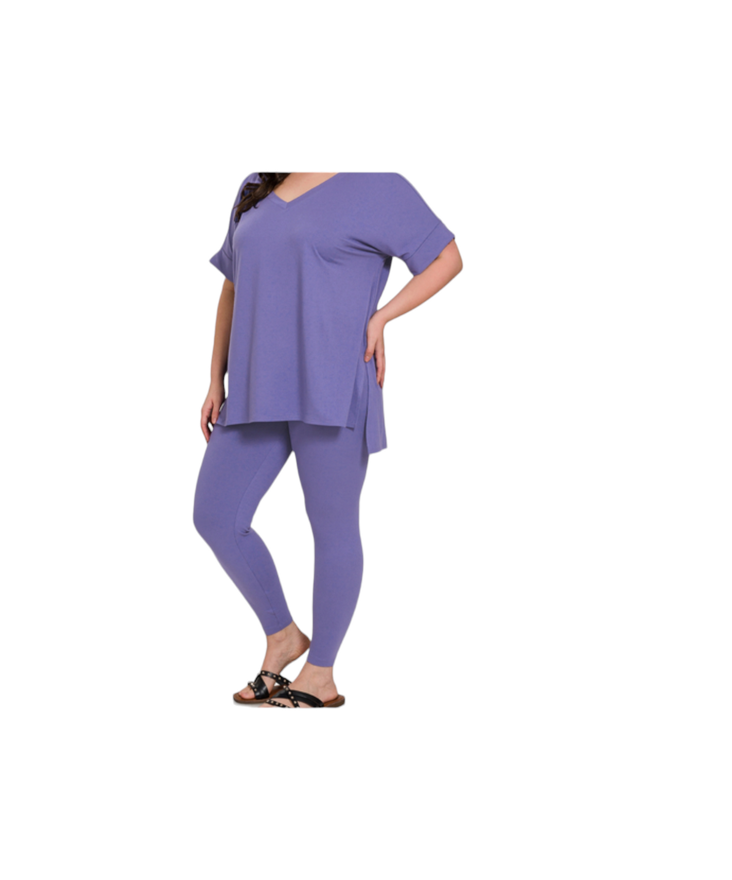 Plus size 2Piece Shortsleeve Loungewear Sets