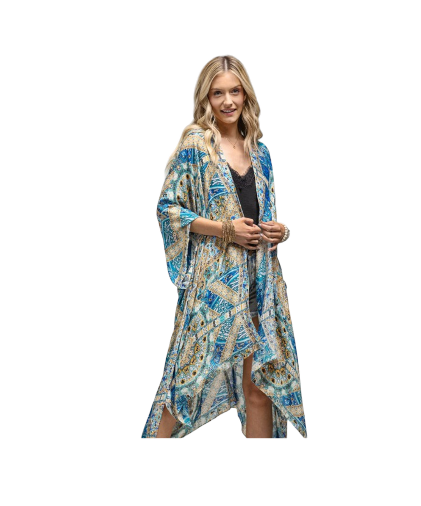 Moroccan Print Kimono