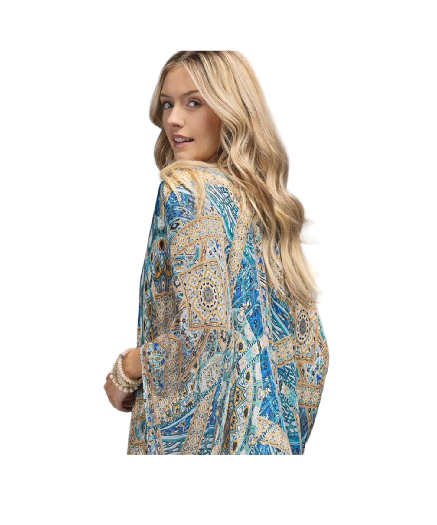 Moroccan Print Kimono