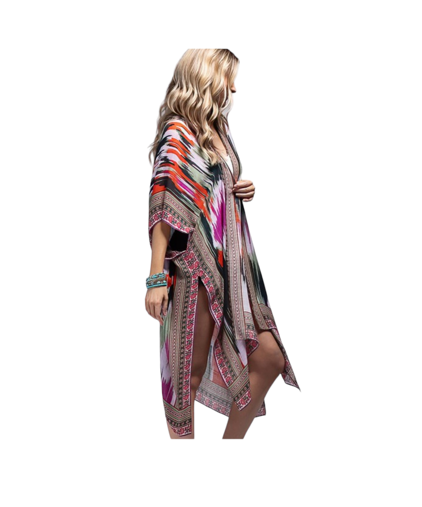 Ethnic Print Kimono