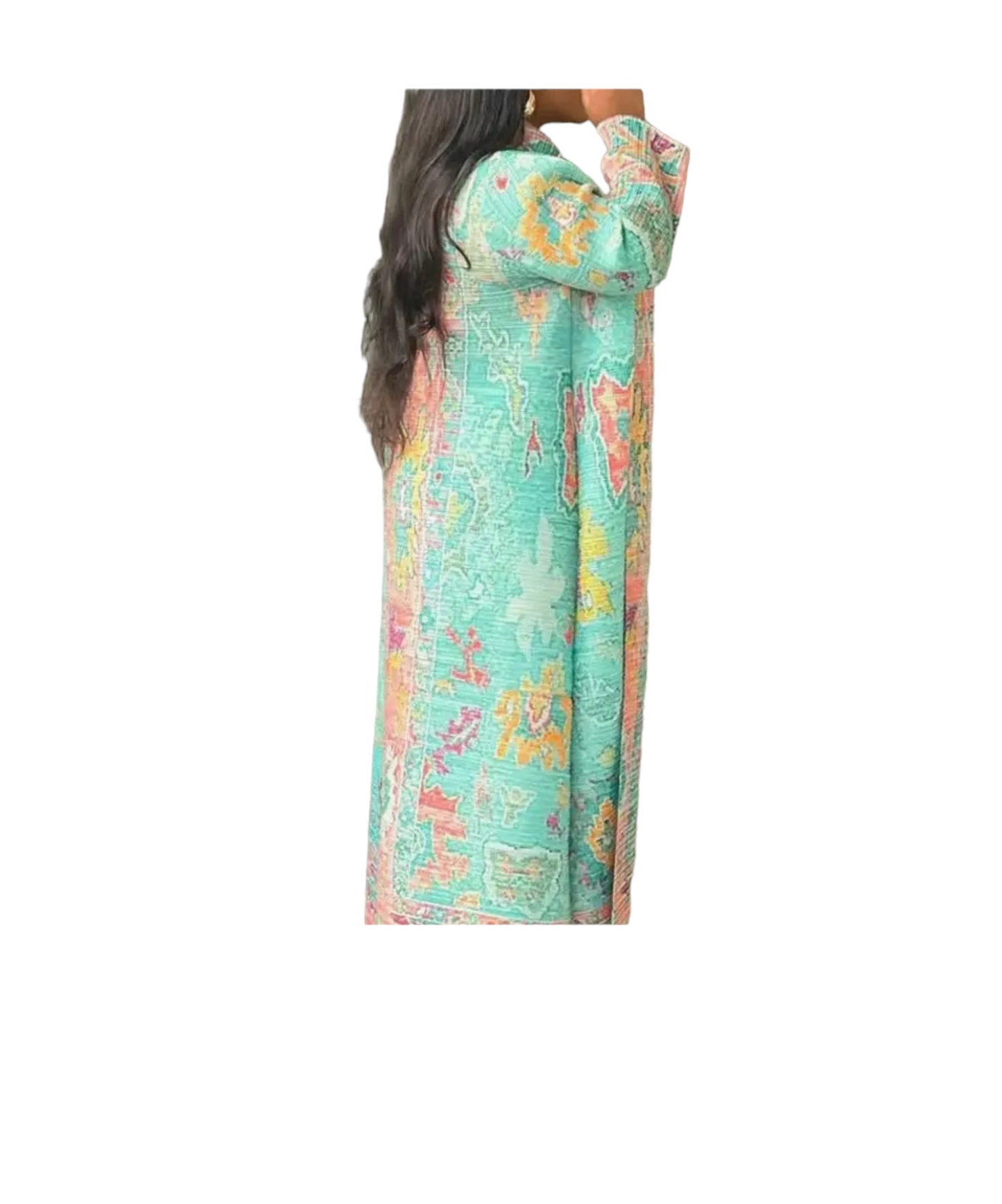 Free Size  Open Front Long Duster