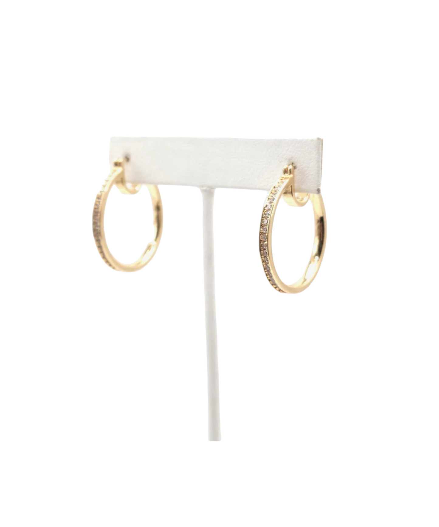 Classy Gold Dipped Diamond Hoops