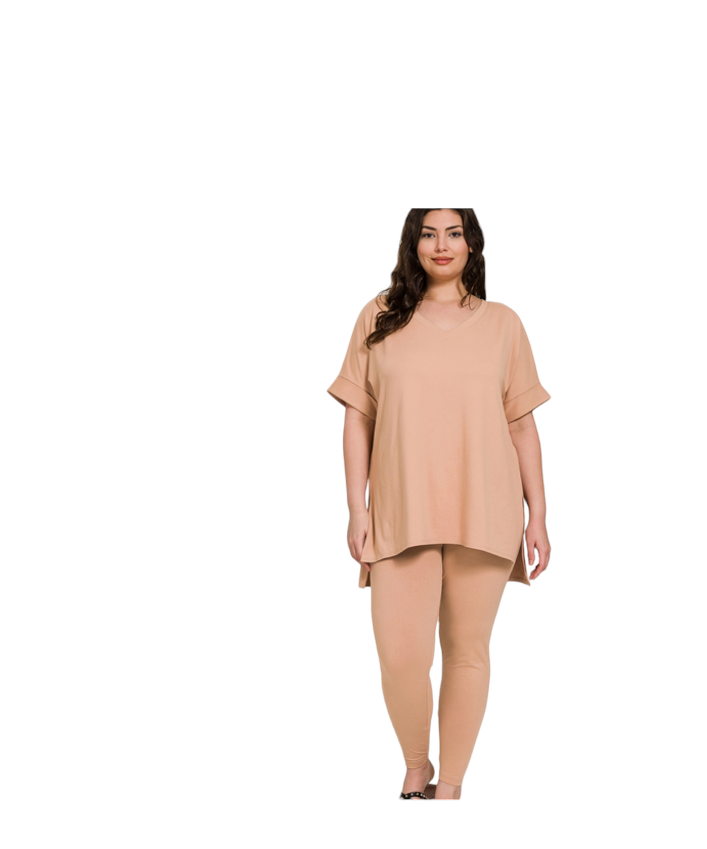 Plus size 2Piece Shortsleeve Loungewear Sets