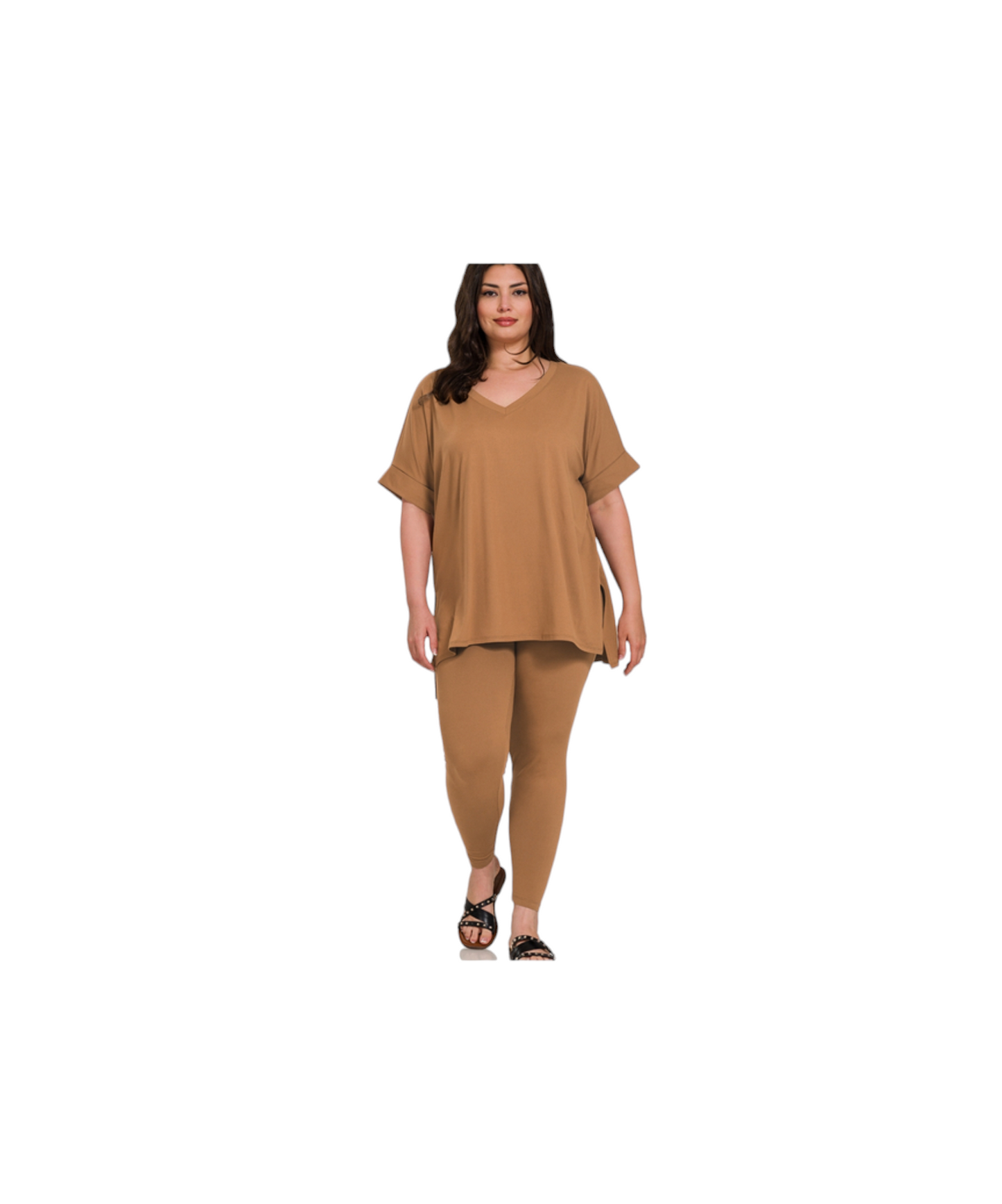 Plus size 2Piece Shortsleeve Loungewear Sets