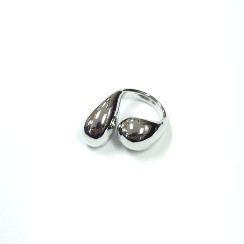 Sculptural Silver Open Ring
