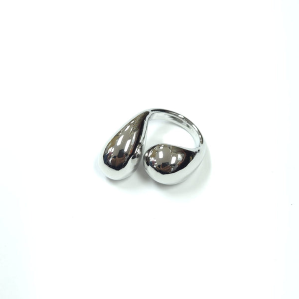 Sculptural Silver Open Ring
