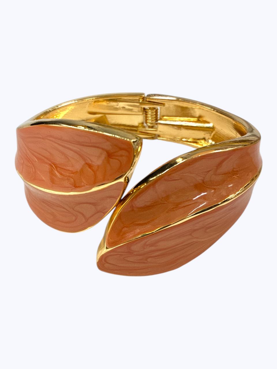 Leaf Enamel Hinge Bracelet