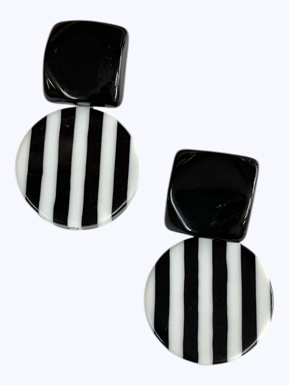 Acrylic Stripe Post Earrings