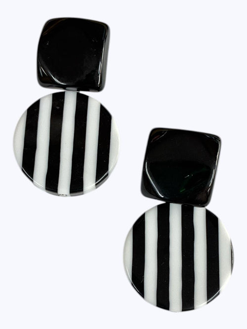 Acrylic Stripe Post Earrings