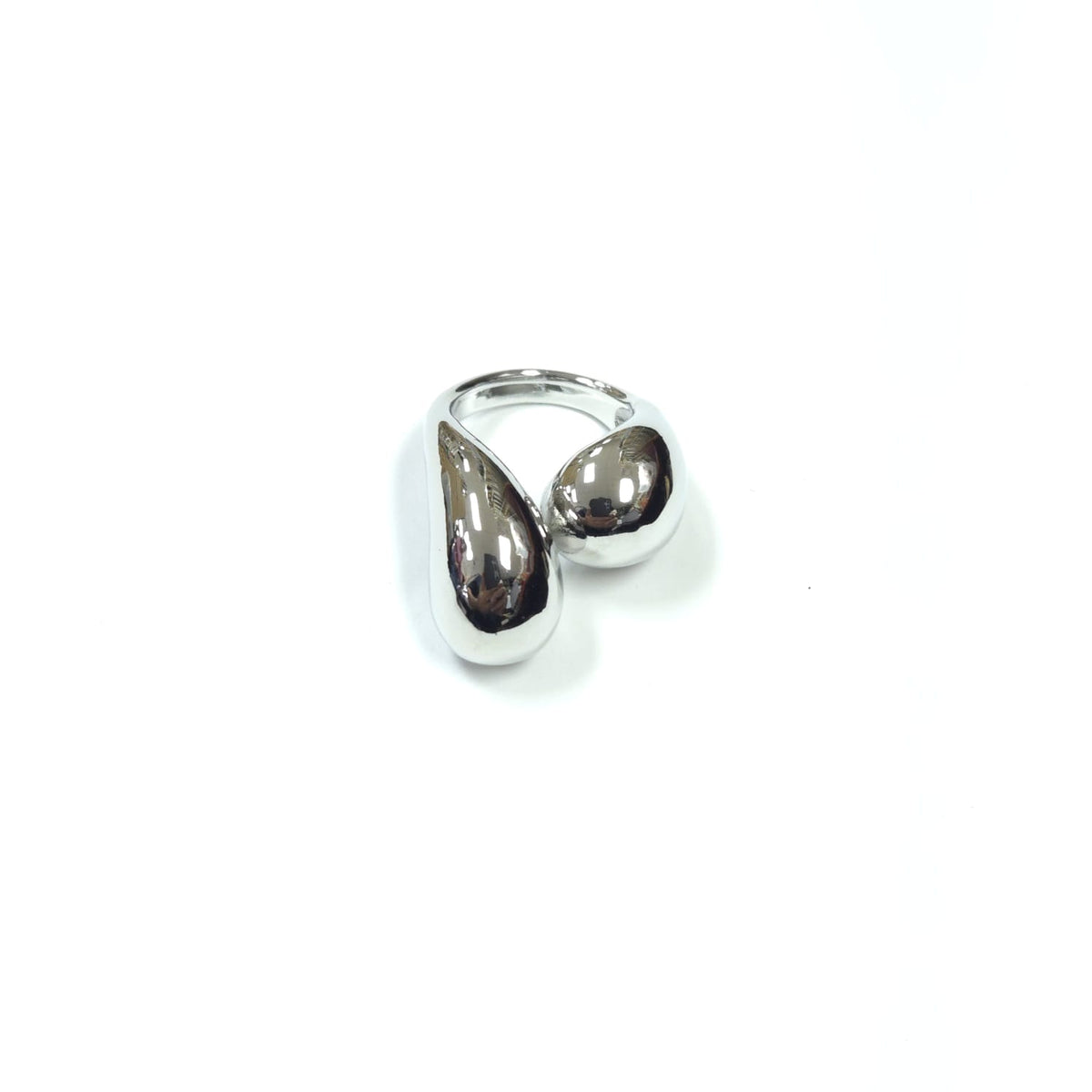 Sculptural Silver Open Ring